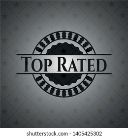 Top Rated black badge. Vector Illustration. Detailed.