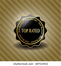 Top Rated dark badge