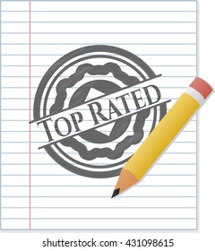 Top Rated emblem draw with pencil effect