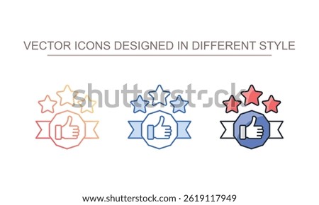 Top rated icon design with white background stock illustration