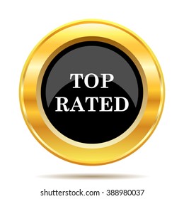 Top rated  icon. Internet button on white background. EPS10 vector.
