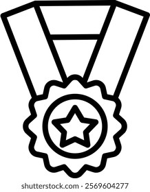 Top Rated Icon Line Vector Illustration