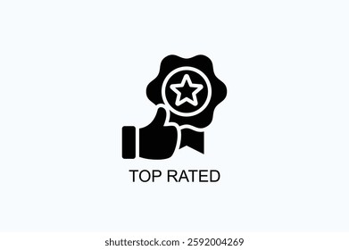 Top Rated Icon Or Logo Isolated Vector Illustration