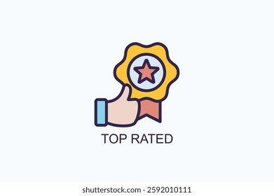 Top Rated Icon Or Logo Isolated Vector Illustration