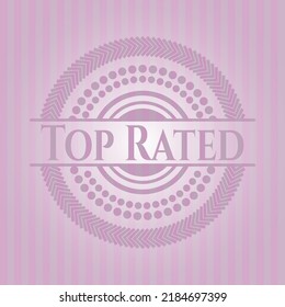 Top Rated pink emblem. Detailed design. 
