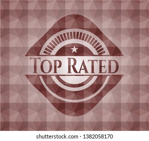 Top Rated red seamless geometric emblem.