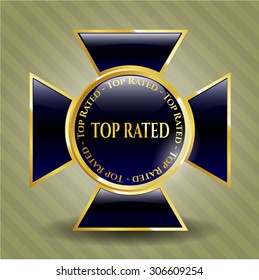 Emblema brillante de nivel superior