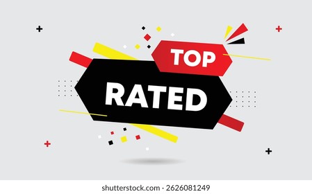 Top rated web icon vector illustration template banner design red gradient black shapes light gray business abstract background modern UI UX minimal graphic design creative branding professional layou