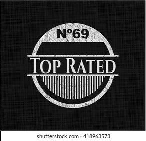 Top Rating mit Chalkboard-Struktur