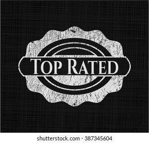 Top Rated written on a blackboard