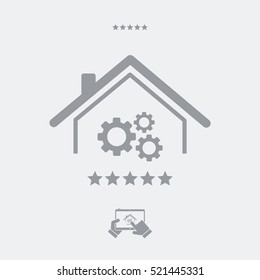 Top rating home system - Vector web icon