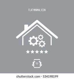 Top rating home system - Vector web icon