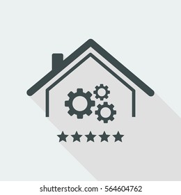 Top rating home system - Vector web icon