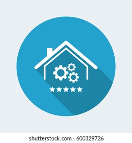 Top rating home system - Vector web icon
