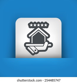 Top rating icon. House.