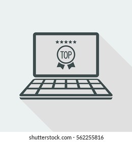 Top rating pc - Vector icon for best computer website or application