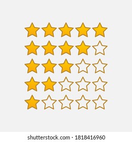 Top rating stars icon isolated on background. Feedback symbol modern, simple, vector, icon for website design, mobile app, ui. Vector Illustration