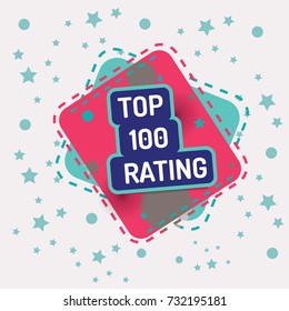 Top rating. Vector color banner quality