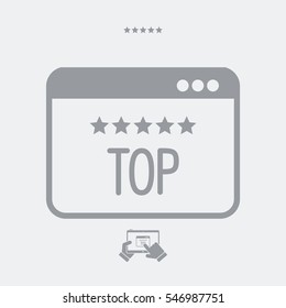 Top rating - Vector icon for computer website or application