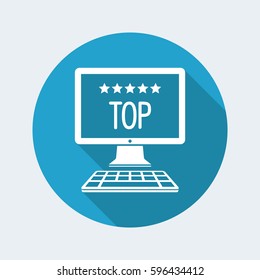 Top rating - Vector icon for computer website or application