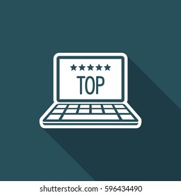 Top rating - Vector icon for computer website or application