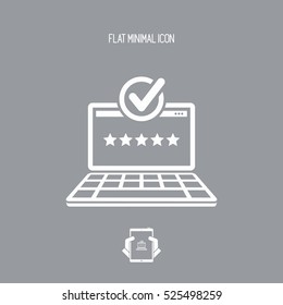 Top rating web - Flat minimal icon