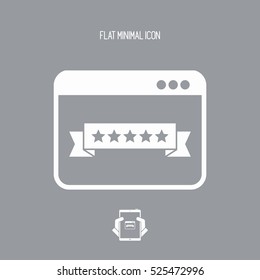 Top rating web - Vector flat minimal icon