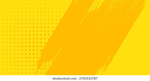 Top retro comic yellow background raster gradient halftone, stock vector modern