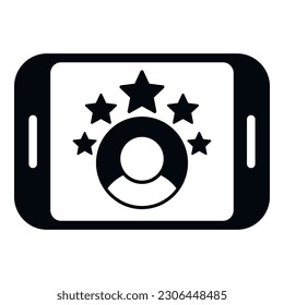 Icono de revisión superior simple vector. Premio en línea. Calidad de ganancia