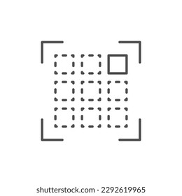 Top right alignment line icon