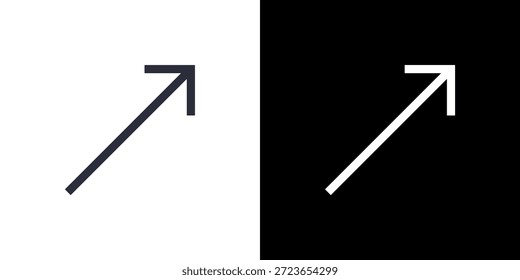 Top Right icon concept with flat Black White Background. Vector illustration.