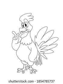 Top-Roster-Färbung für Kinder Vektorgrafik. Illustration für Kinder, Kinderbücher.