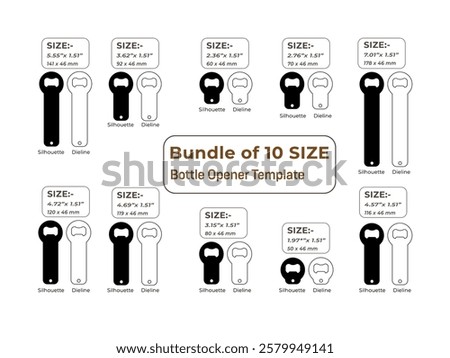 Top Round Keychain and bottle opener Template