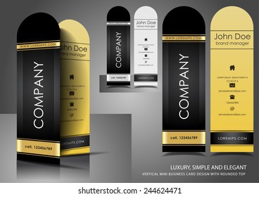 Top rounded mini business cards