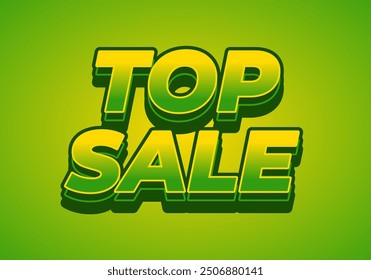 Top venta. Diseño de efecto de texto en 3D con colores llamativos