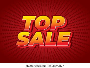 Top sale. Text effect design in 3D look with eye catching colors