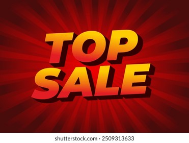 Top sale. Text effect design in 3D look with eye catching colors