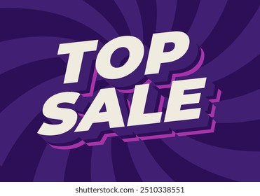 Top sale. Text effect design in 3D look with eye catching colors