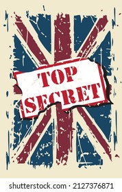 Top Secret background, illustration in vector format, design template for print t shirt fashion clothing and poster