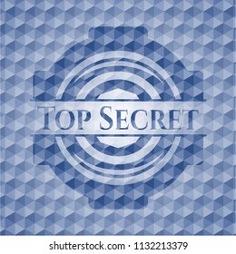 Top Secret blue hexagon emblem.