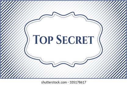 Top Secret Card, Poster Or Banner