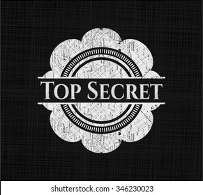 Top Secret chalkboard emblem