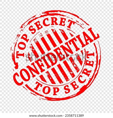 Top Secret, confidential, stamp vector