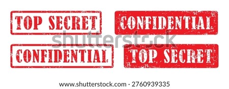 top secret and confidential stamps vector.