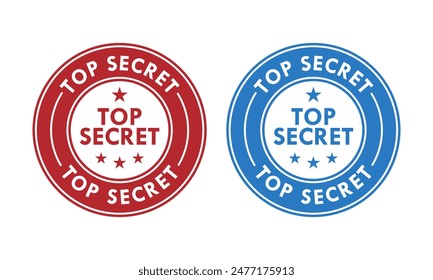 Top secret design badge template illustration
