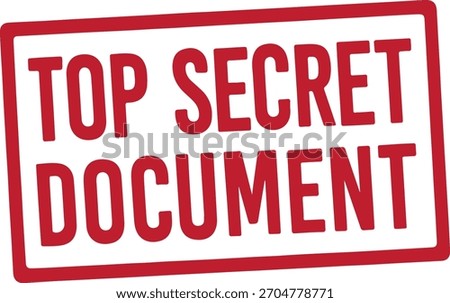 Top Secret Document Stamp Vector