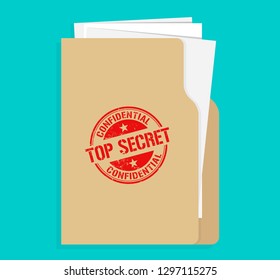 Top secret file folder vector