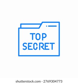 top secret folder icon sign vector