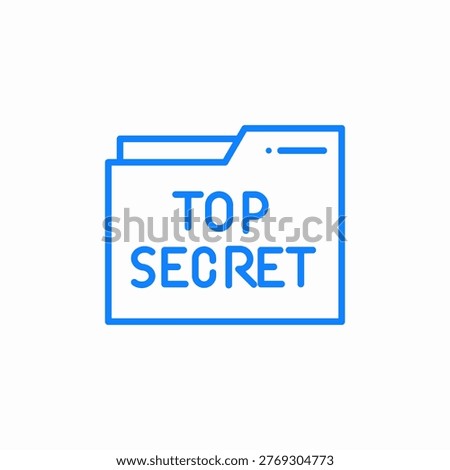 top secret folder icon sign vector