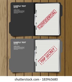 Top Secret Folder Vector Illustration